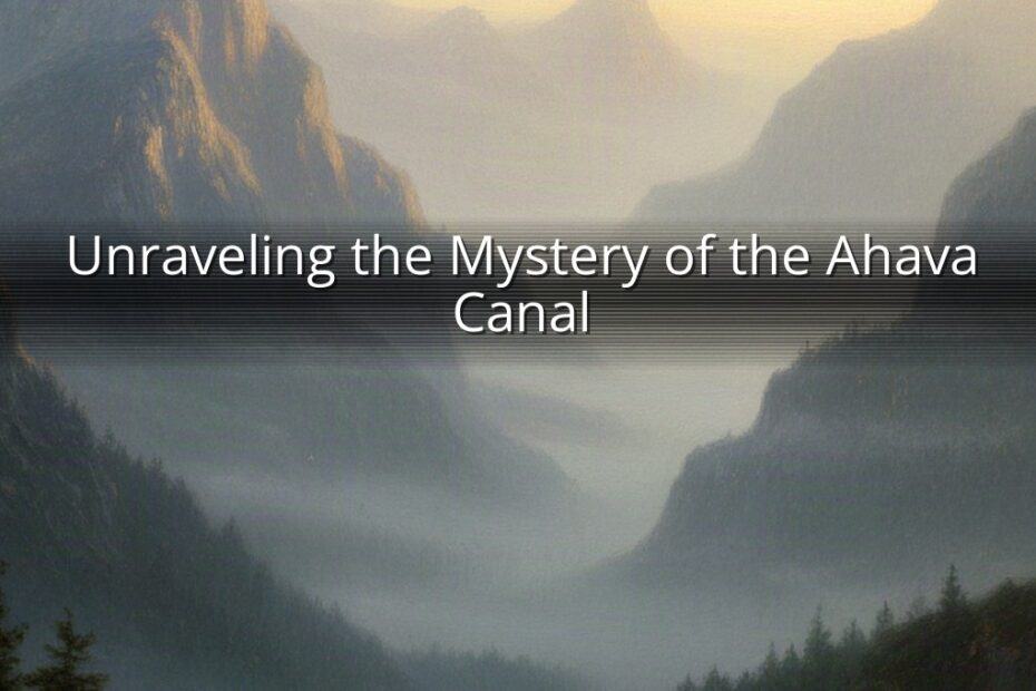 Unraveling the Mystery of the Ahava Canal