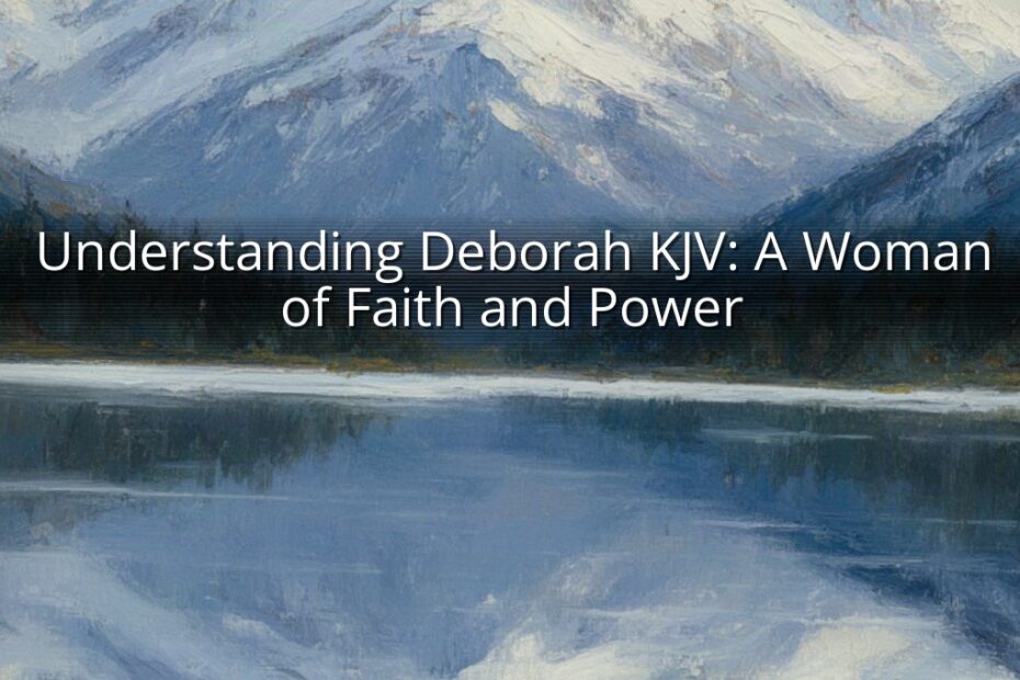 Understanding Deborah KJV: A Woman of Faith and Power