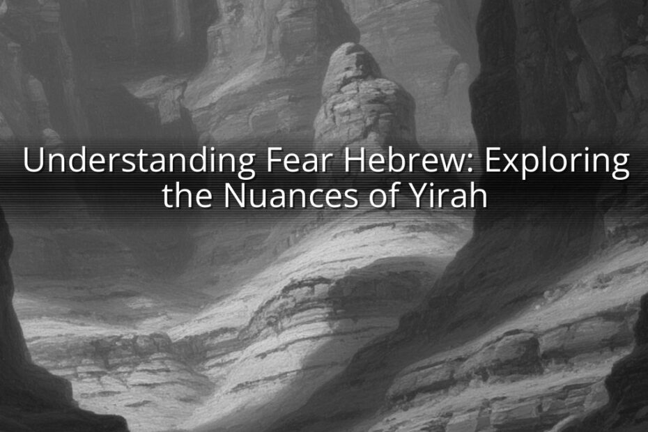 Understanding Fear Hebrew: Exploring the Nuances of Yirah