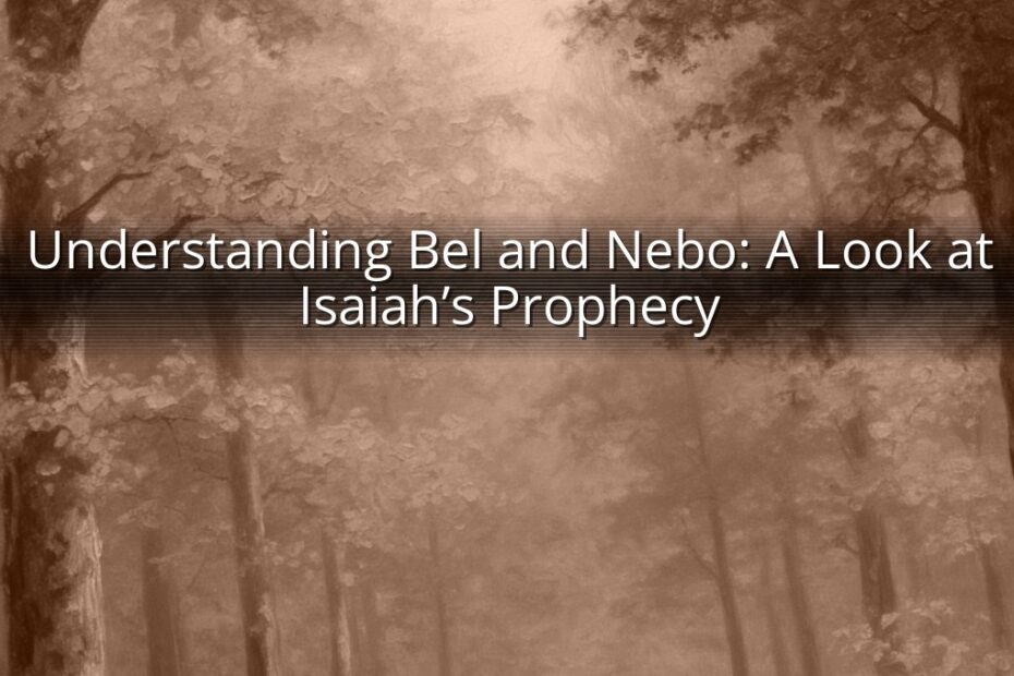 Understanding Bel and Nebo: A Look at Isaiah’s Prophecy