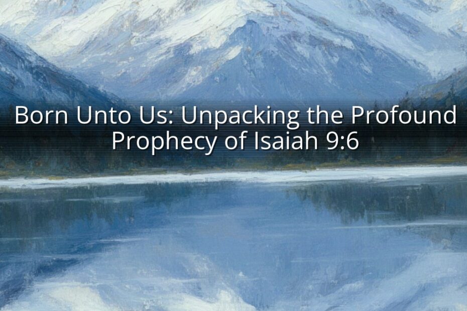 Born Unto Us: Unpacking the Profound Prophecy of Isaiah 9:6