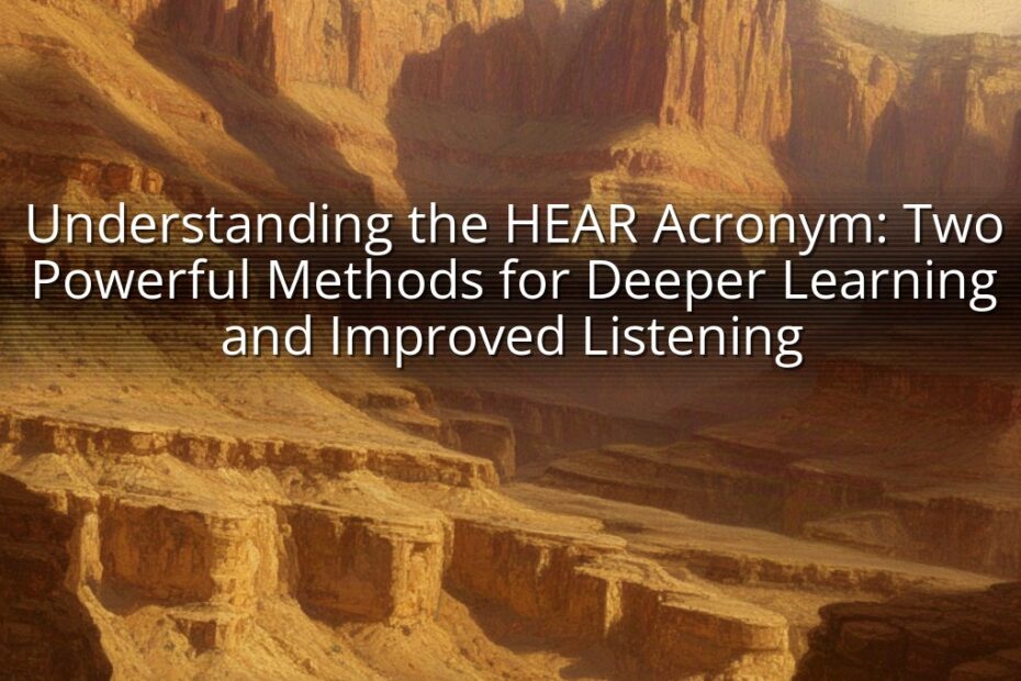 Understanding the HEAR Acronym: Two Powerful Methods for Deeper Learning and Improved Listening