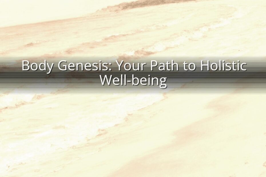 Body Genesis: Your Path to Holistic Well-being