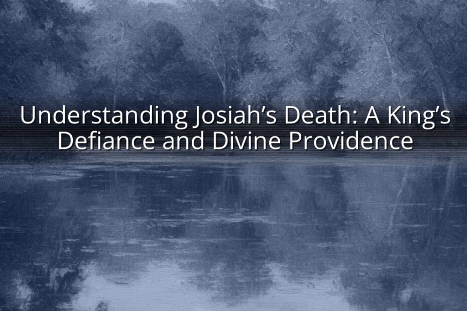 Understanding Josiah’s Death: A King’s Defiance and Divine Providence