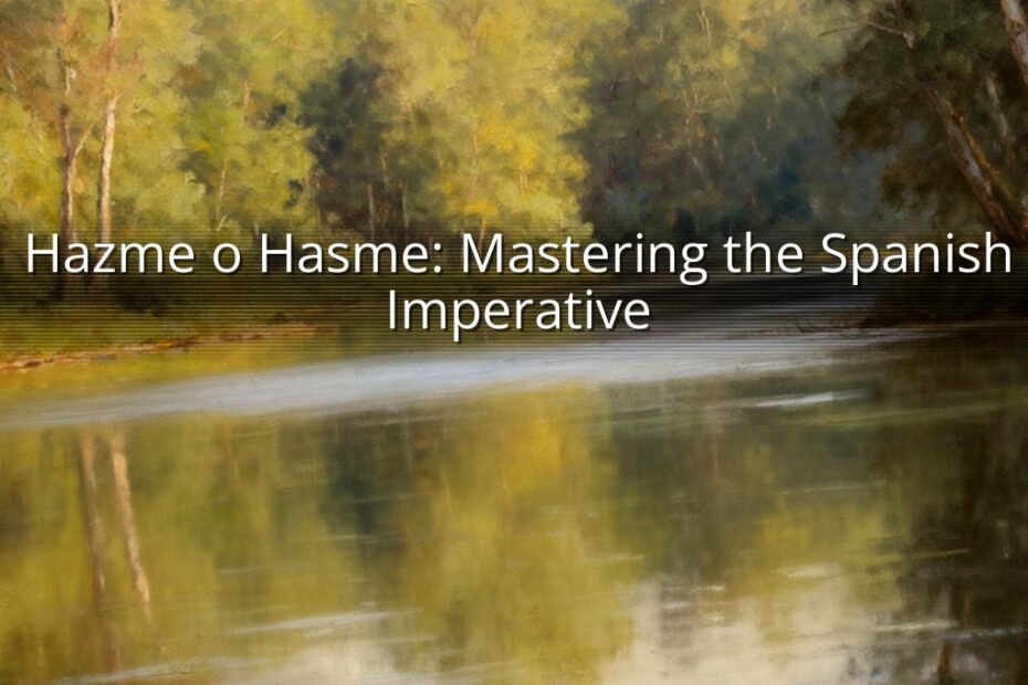 Hazme o Hasme: Mastering the Spanish Imperative