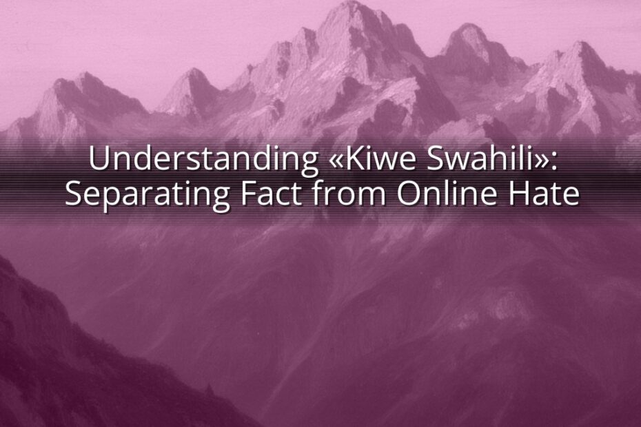 Understanding «Kiwe Swahili»: Separating Fact from Online Hate