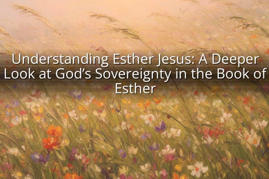 Understanding Esther Jesus: A Deeper Look at God’s Sovereignty in the Book of Esther