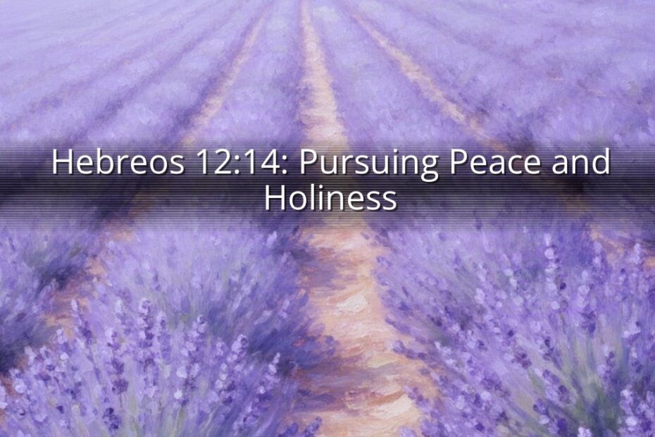 Hebreos 12:14: Pursuing Peace and Holiness