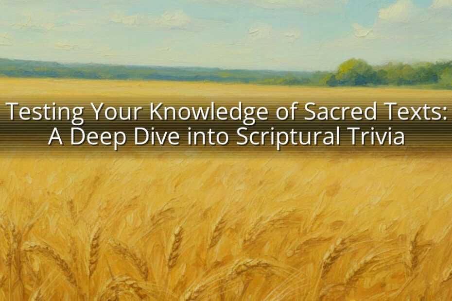 Testing Your Knowledge of Sacred Texts: A Deep Dive into Scriptural Trivia