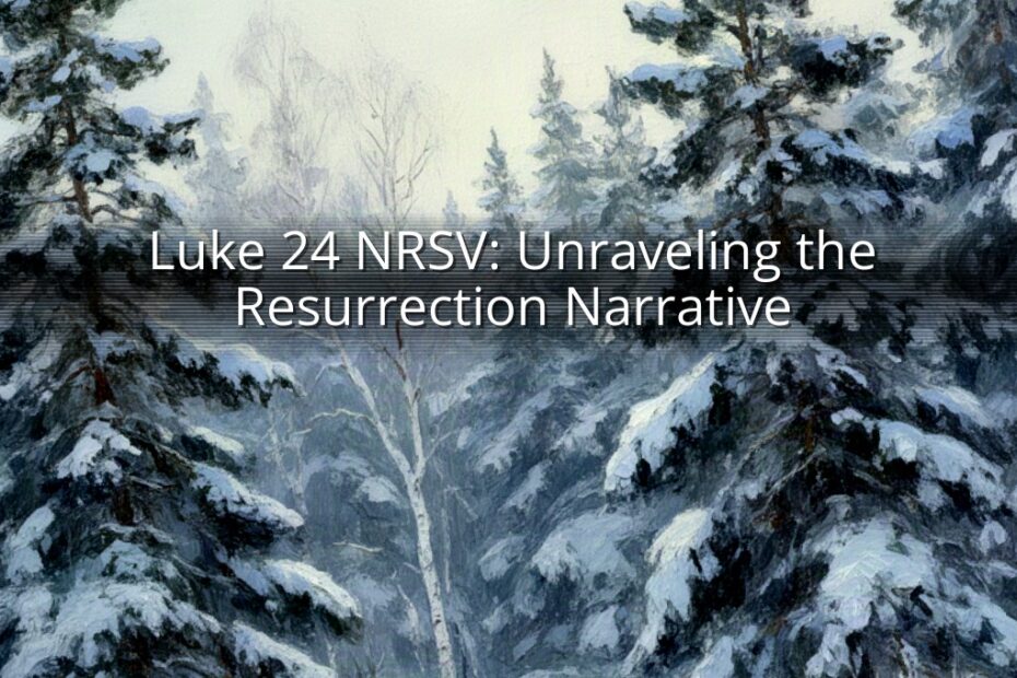 Luke 24 NRSV: Unraveling the Resurrection Narrative
