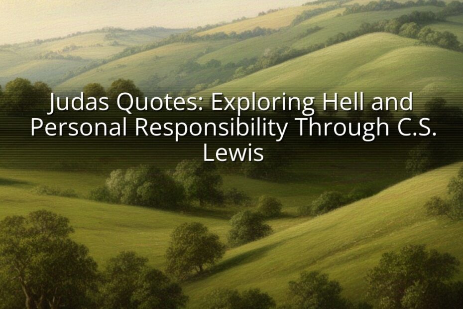 Judas Quotes: Exploring Hell and Personal Responsibility Through C.S. Lewis