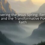 Discovering the Jesus Spring: Renewal, Hope, and the Transformative Power of Faith