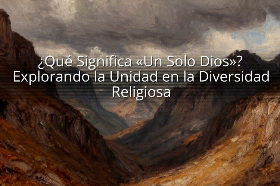 ¿Qué Significa «Un Solo Dios»? Explorando la Unidad en la Diversidad Religiosa