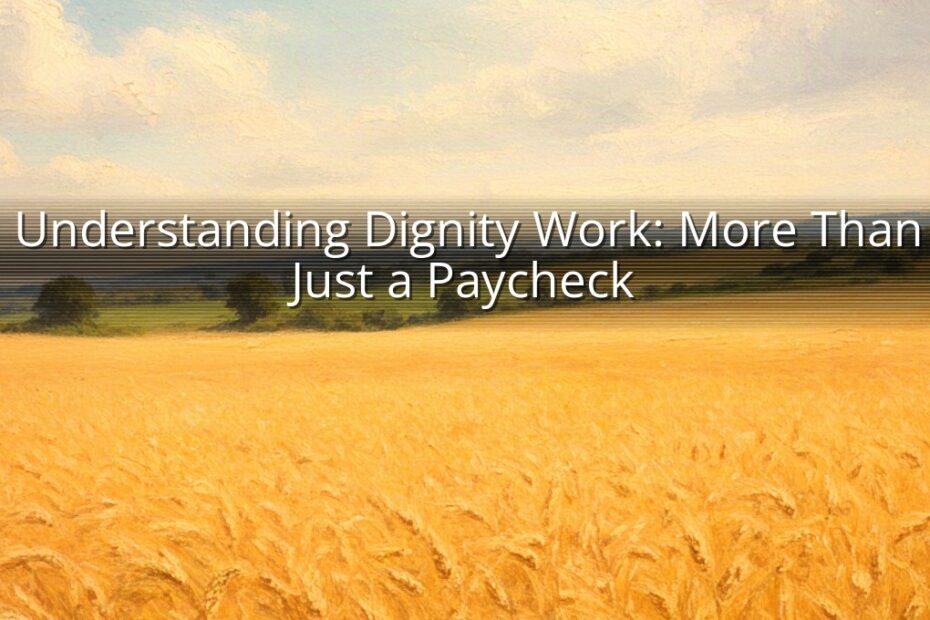 Understanding Dignity Work: More Than Just a Paycheck