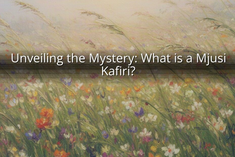 Unveiling the Mystery: What is a Mjusi Kafiri?