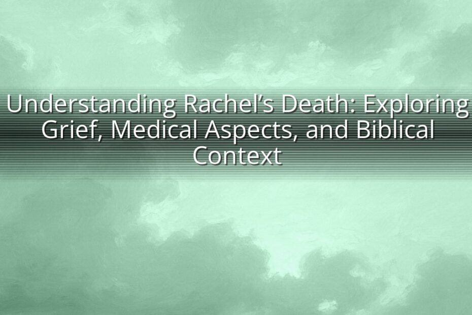 Understanding Rachel’s Death: Exploring Grief, Medical Aspects, and Biblical Context