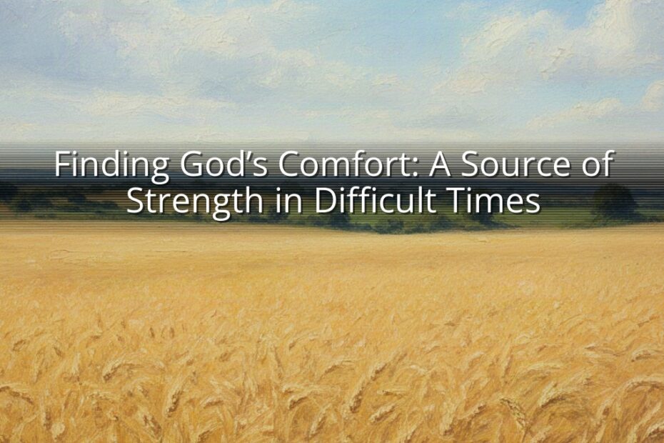 Finding God’s Comfort: A Source of Strength in Difficult Times