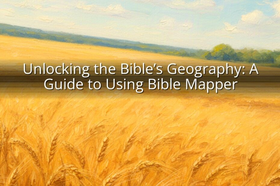 Unlocking the Bible’s Geography: A Guide to Using Bible Mapper
