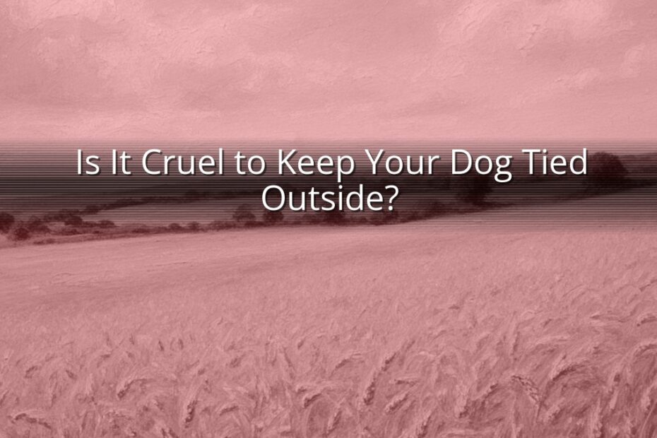 Is It Cruel to Keep Your Dog Tied Outside?