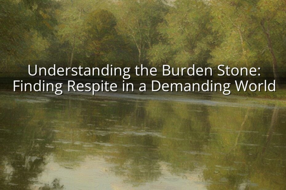 Understanding the Burden Stone: Finding Respite in a Demanding World