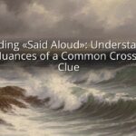 Decoding «Said Aloud»: Understanding the Nuances of a Common Crossword Clue