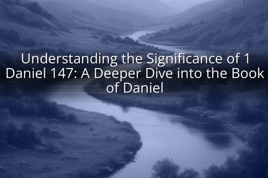 Understanding the Significance of 1 Daniel 147: A Deeper Dive into the Book of Daniel