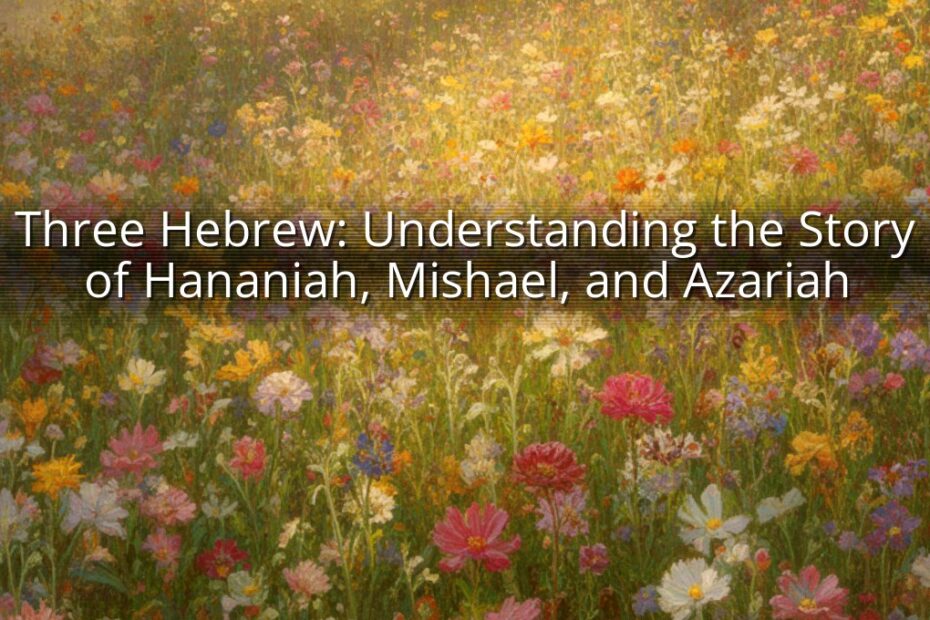 Three Hebrew: Understanding the Story of Hananiah, Mishael, and Azariah
