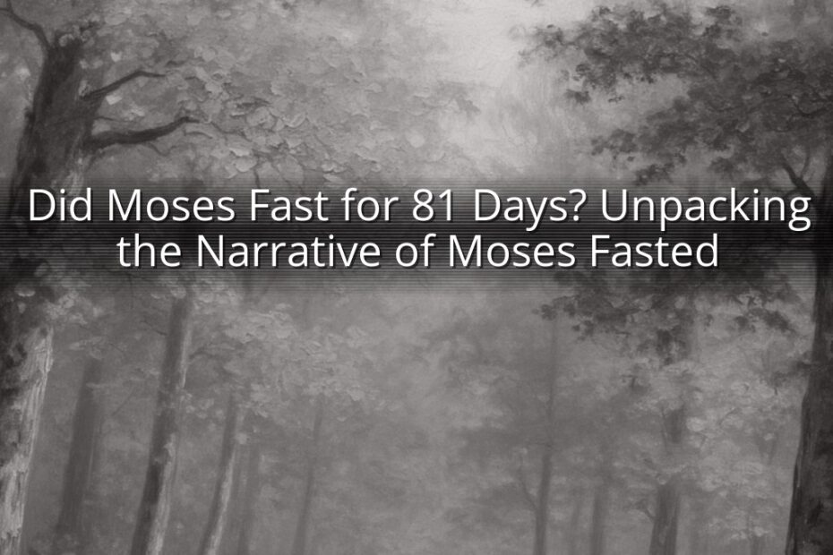 Did Moses Fast for 81 Days? Unpacking the Narrative of Moses Fasted