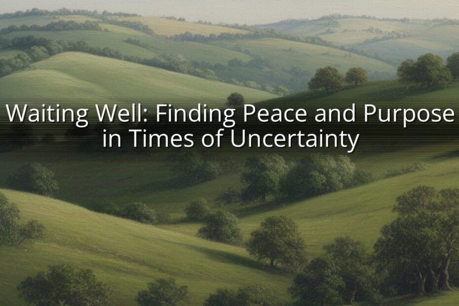 Waiting Well: Finding Peace and Purpose in Times of Uncertainty