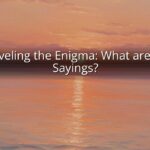 Unraveling the Enigma: What are Dark Sayings?