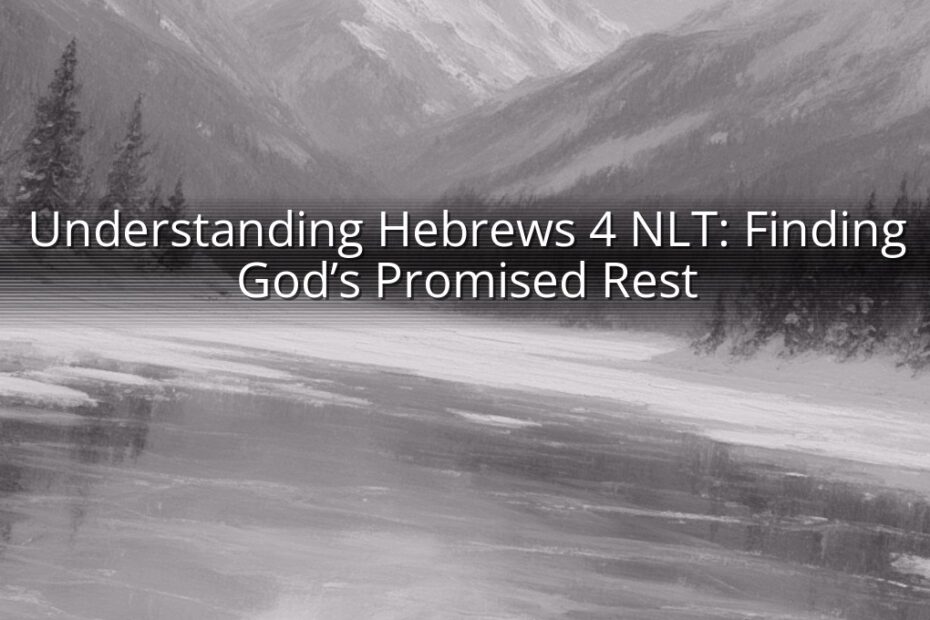Understanding Hebrews 4 NLT: Finding God’s Promised Rest