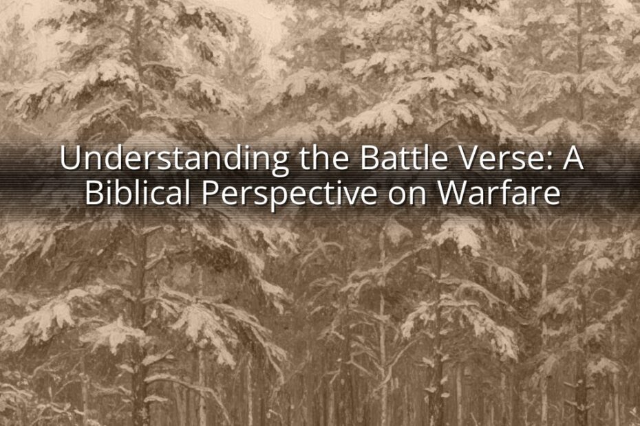 Understanding the Battle Verse: A Biblical Perspective on Warfare