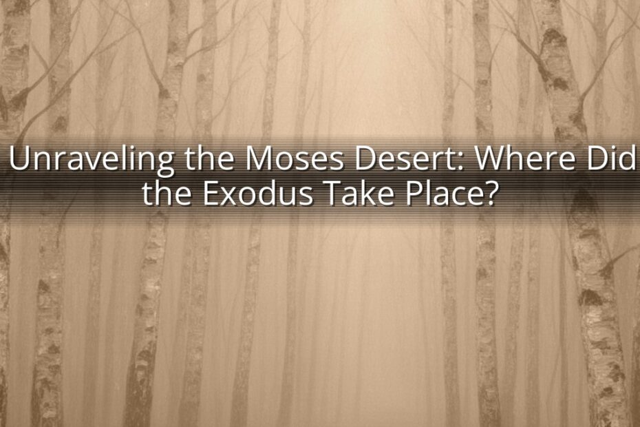 Unraveling the Moses Desert: Where Did the Exodus Take Place?