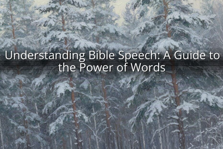 Understanding Bible Speech: A Guide to the Power of Words