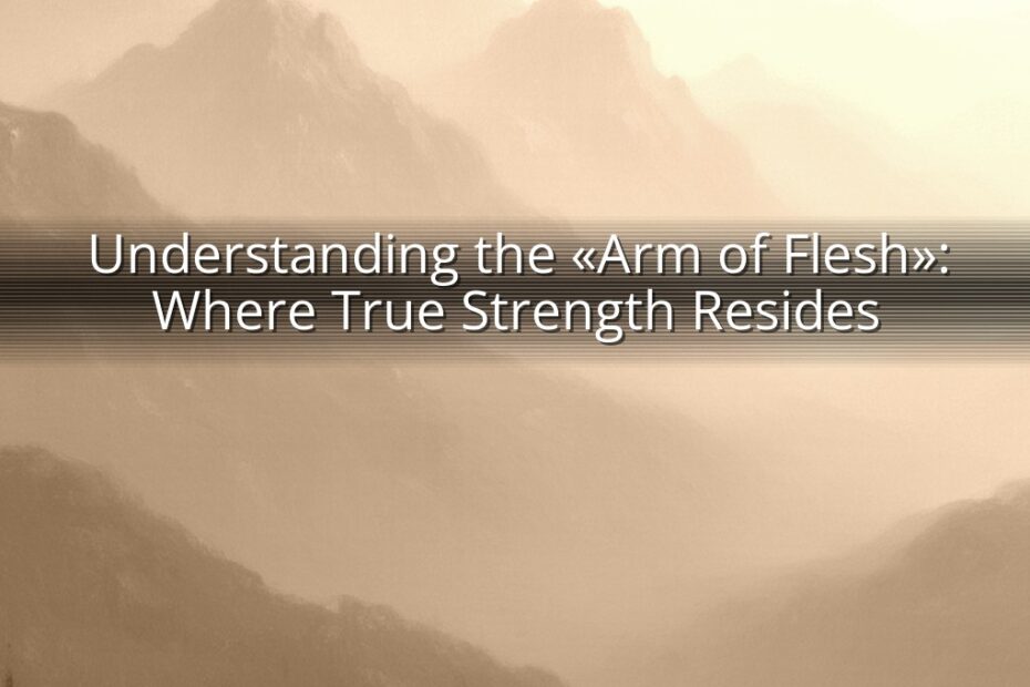 Understanding the «Arm of Flesh»: Where True Strength Resides