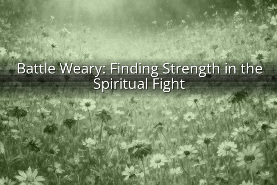 Battle Weary: Finding Strength in the Spiritual Fight