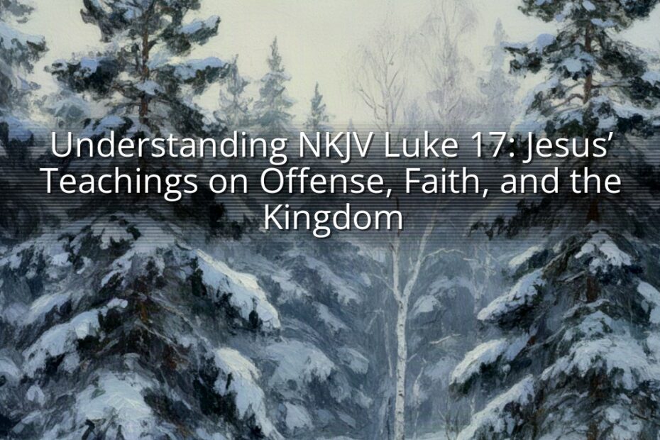 Understanding NKJV Luke 17: Jesus’ Teachings on Offense, Faith, and the Kingdom