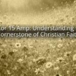 1 Cor 15 Amp: Understanding the Cornerstone of Christian Faith