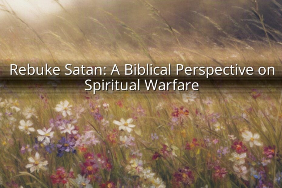 Rebuke Satan: A Biblical Perspective on Spiritual Warfare