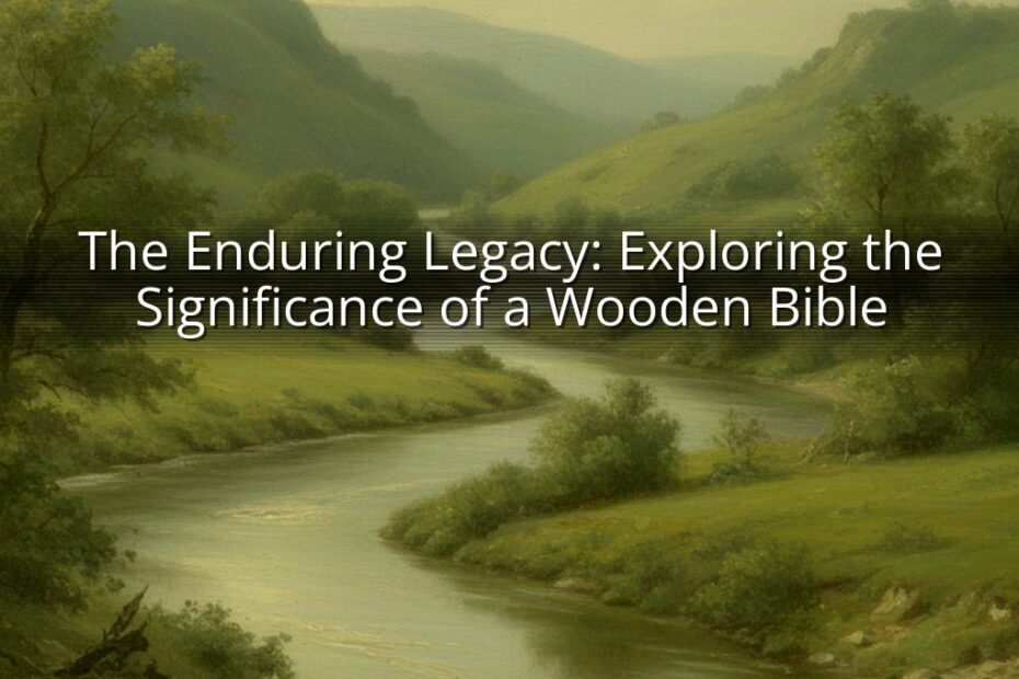 The Enduring Legacy: Exploring the Significance of a Wooden Bible