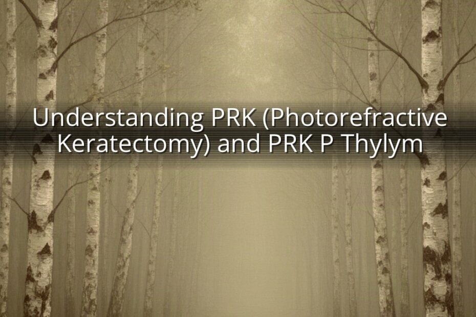 Understanding PRK (Photorefractive Keratectomy) and PRK P Thylym