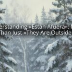 Understanding «Están Afuera»: More Than Just «They Are Outside»
