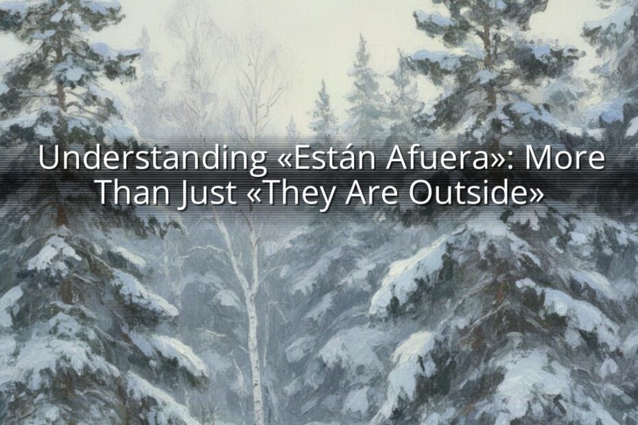 Understanding «Están Afuera»: More Than Just «They Are Outside»