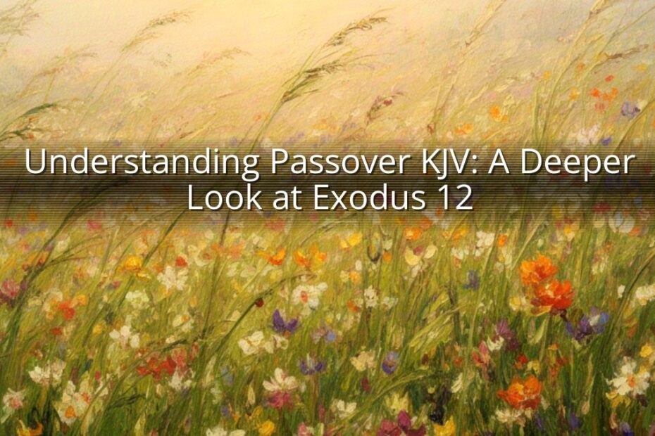 Understanding Passover KJV: A Deeper Look at Exodus 12