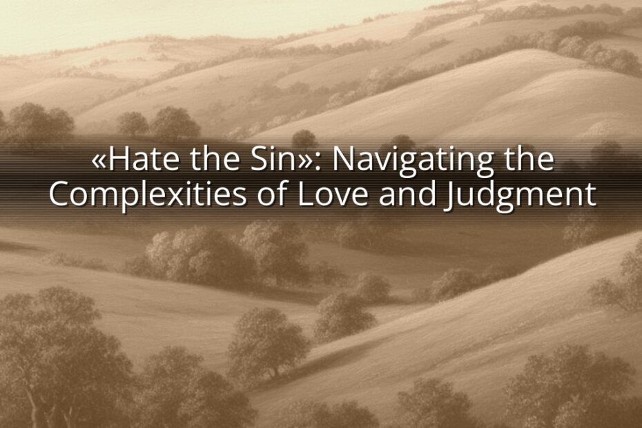 «Hate the Sin»: Navigating the Complexities of Love and Judgment