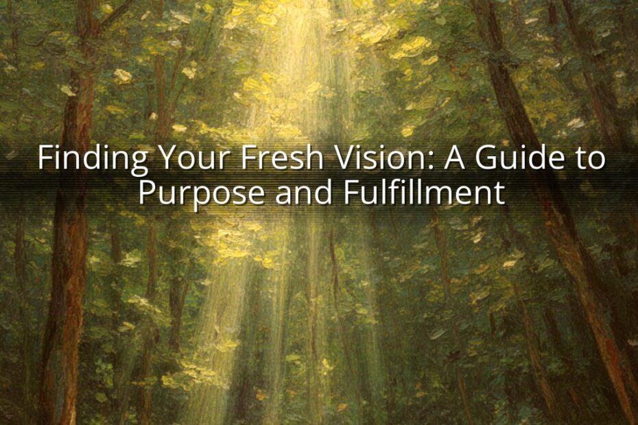 Finding Your Fresh Vision: A Guide to Purpose and Fulfillment