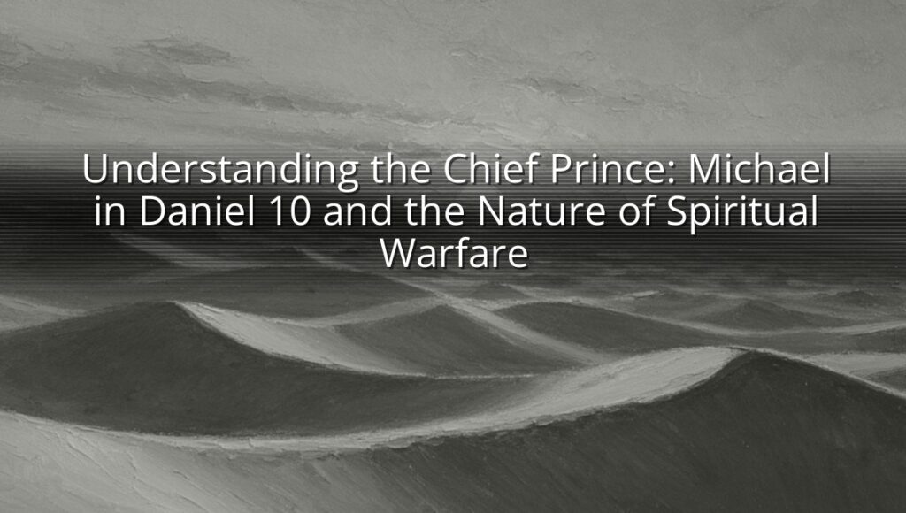 Understanding the Chief Prince: Michael in Daniel 10 and the Nature of Spiritual Warfare
