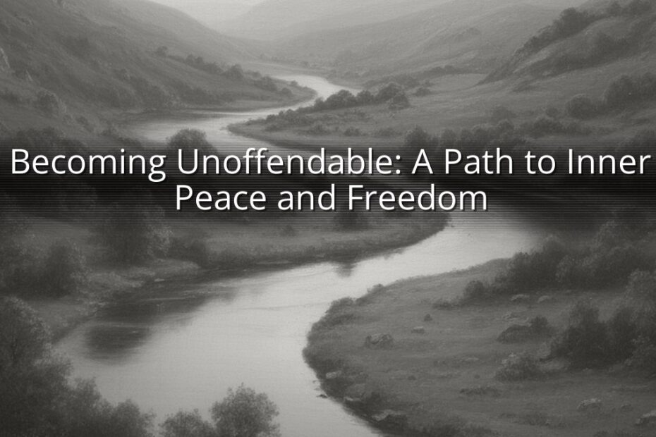 Becoming Unoffendable: A Path to Inner Peace and Freedom