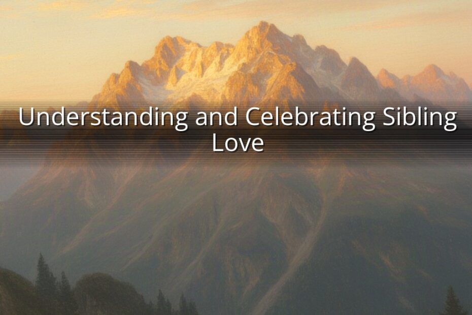 Understanding and Celebrating Sibling Love