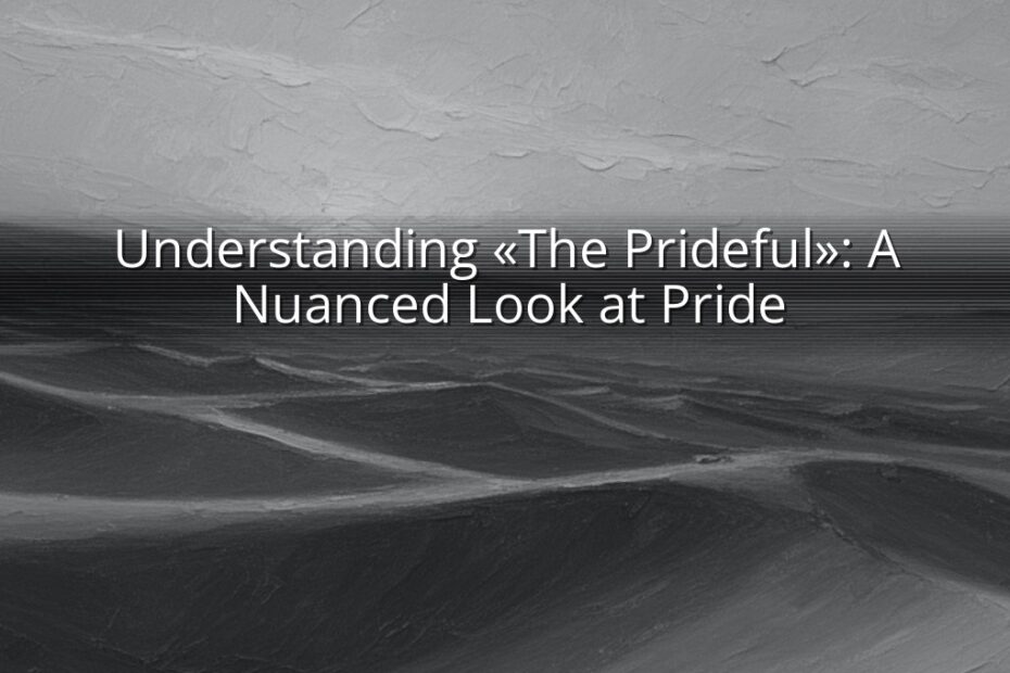 Understanding «The Prideful»: A Nuanced Look at Pride